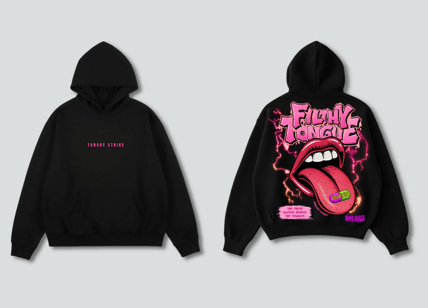 FILTHY TONGUE Oversized Hoodie – Streetwear Edition