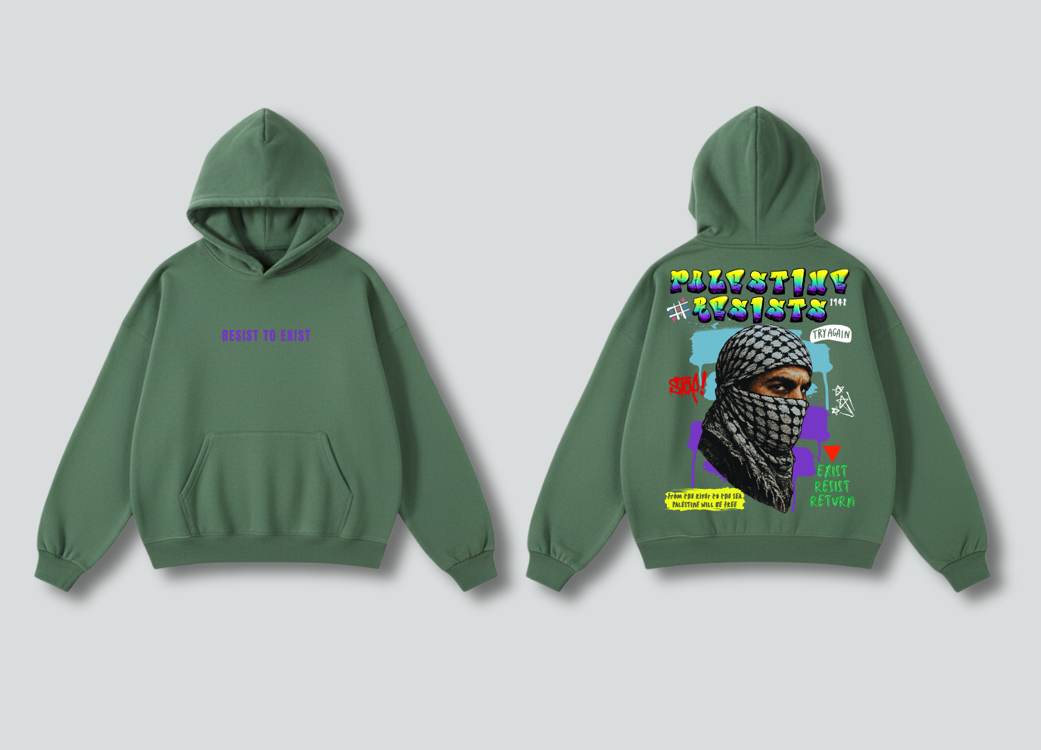 Resist to Exist – Oversized Streetwear Hoodie