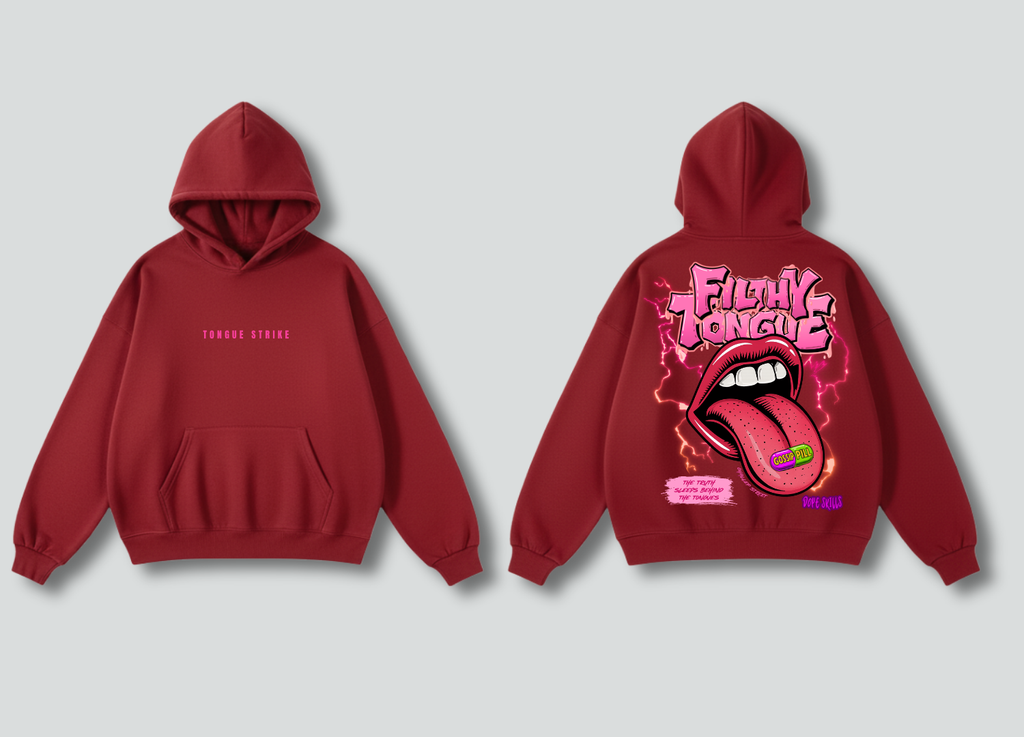 FILTHY TONGUE Oversized Hoodie – Streetwear Edition