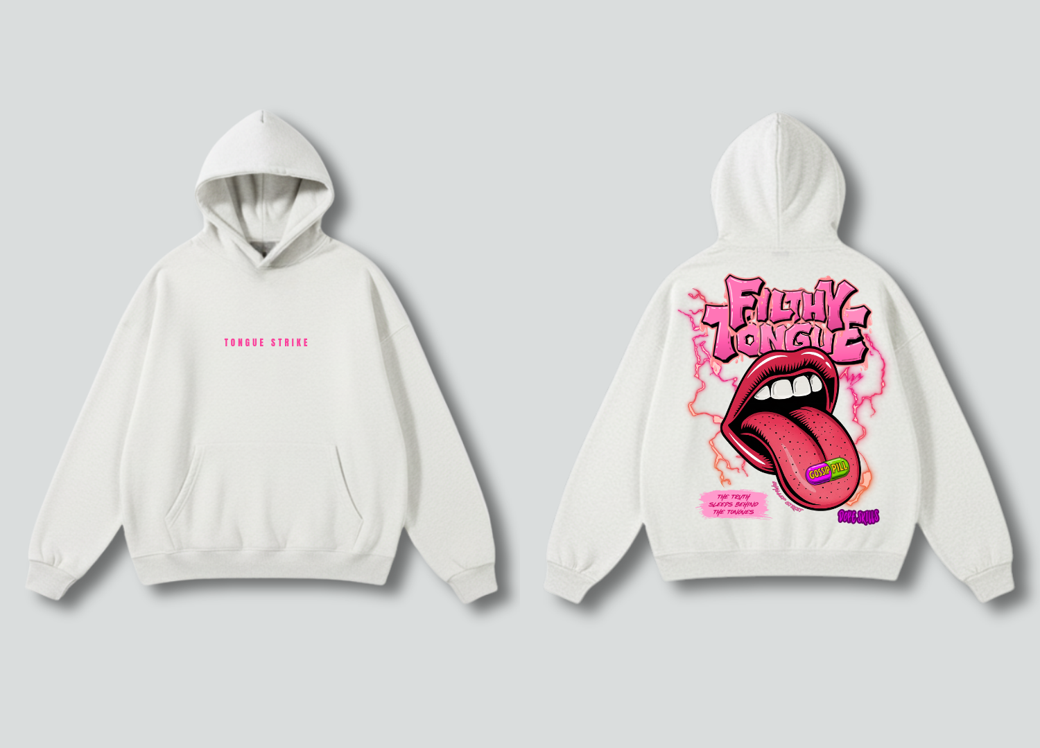 FILTHY TONGUE Oversized Hoodie – Streetwear Edition