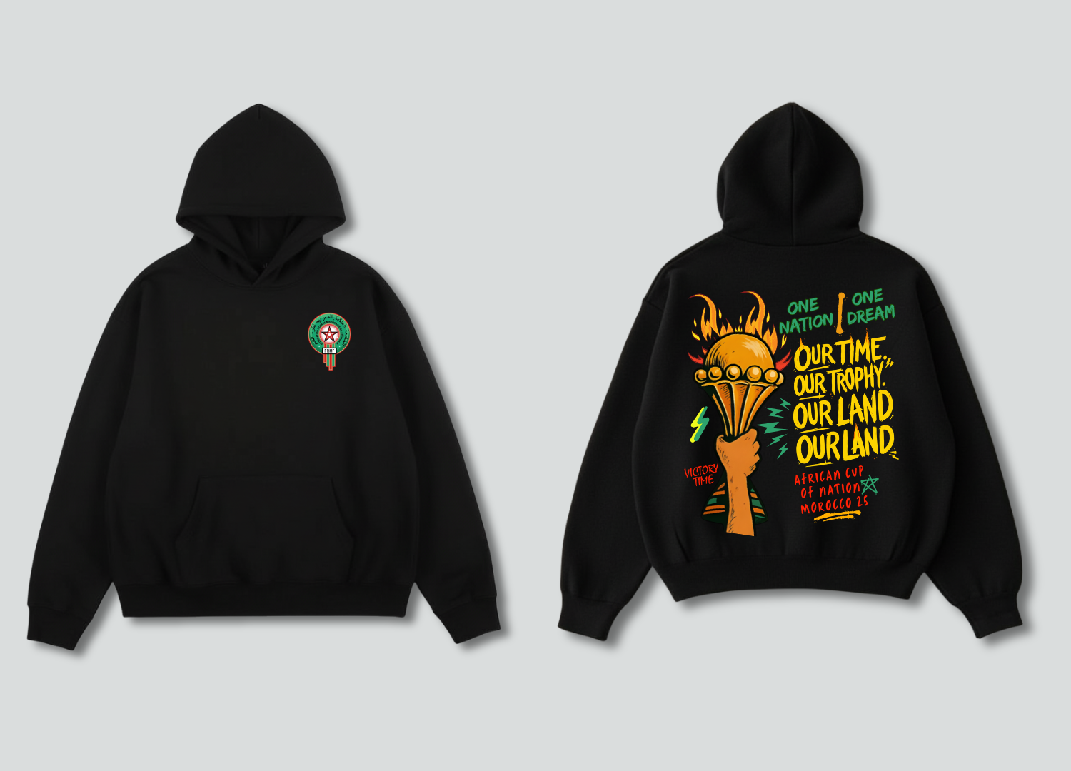 AFCON 2025 Oversized Hoodie – Premium 320GSM Streetwear | Free Shipping Morocco