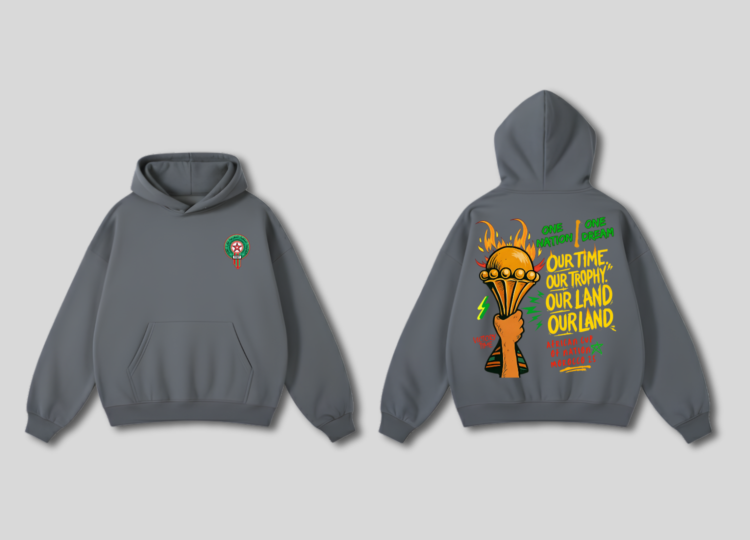 AFCON 2025 Oversized Hoodie – Premium 320GSM Streetwear | Free Shipping Morocco