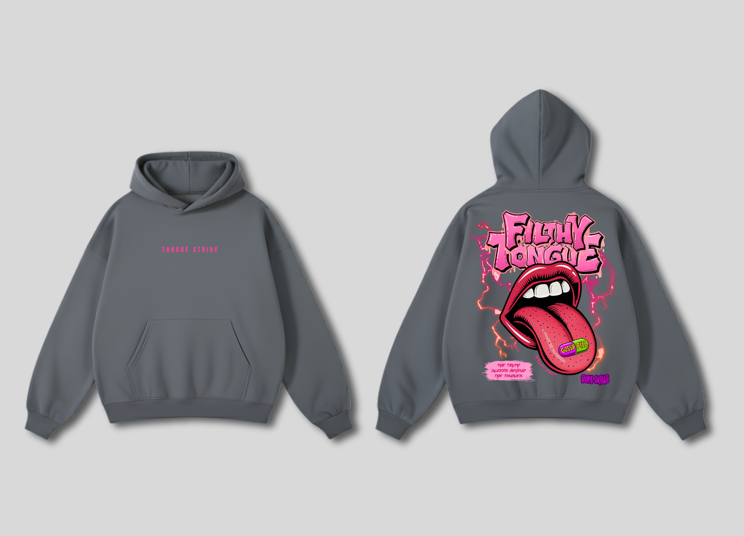 FILTHY TONGUE Oversized Hoodie – Streetwear Edition