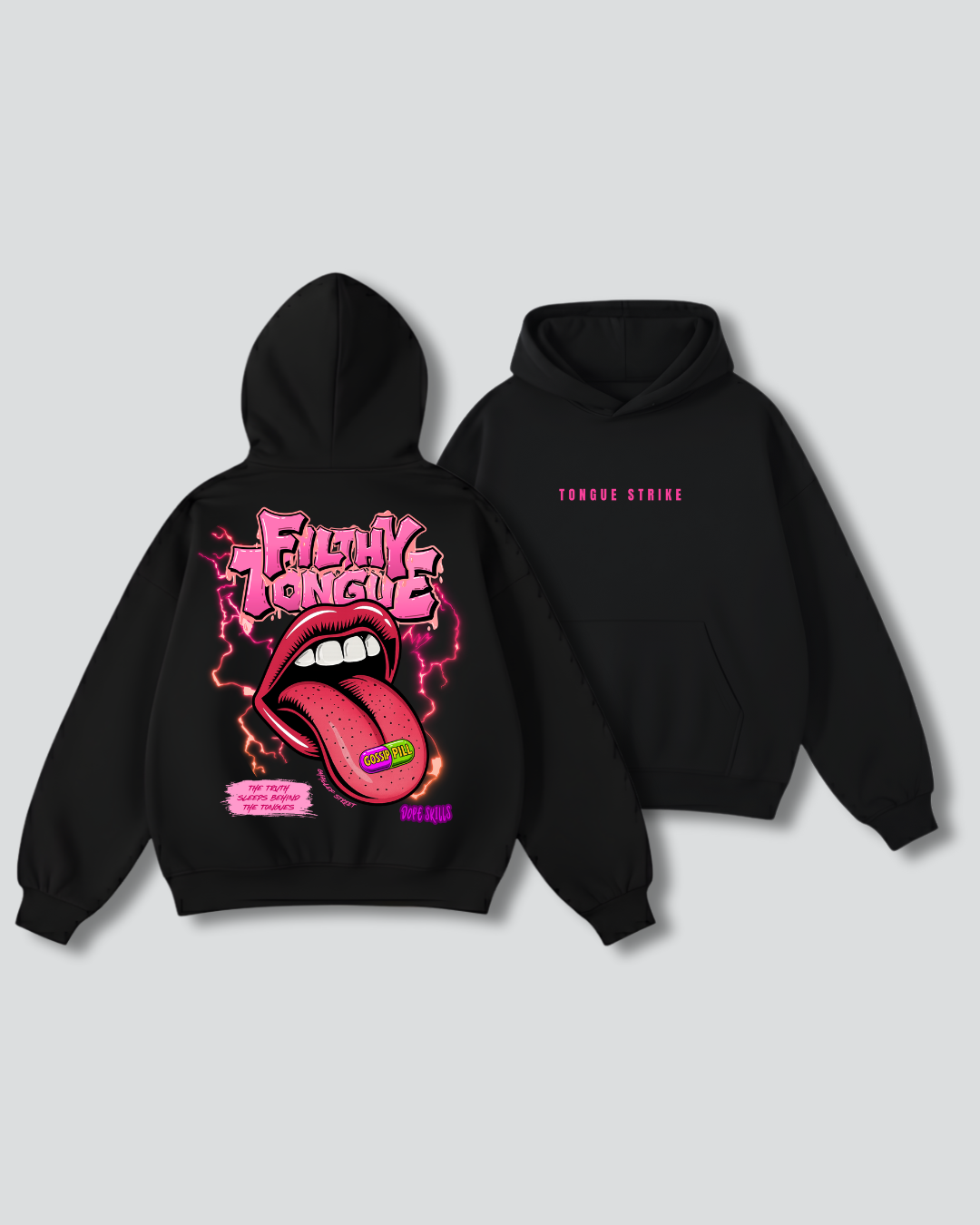 FILTHY TONGUE Oversized Hoodie – Streetwear Edition