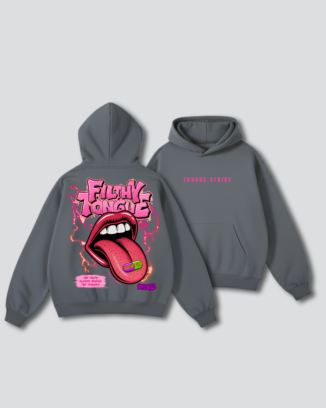 FILTHY TONGUE Oversized Hoodie – Streetwear Edition