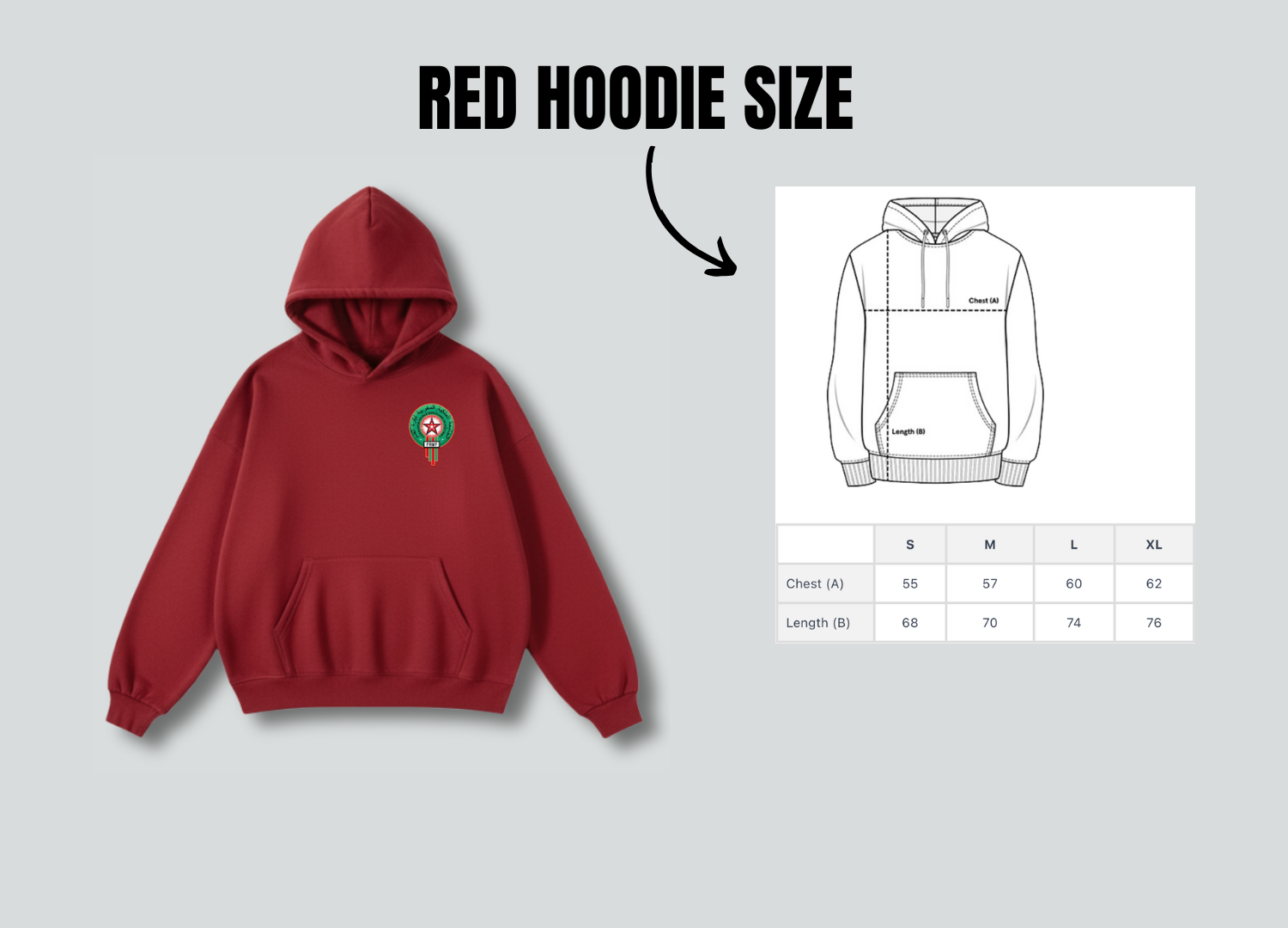 2/ AFCON 2025 Oversized Hoodie – Premium 320GSM Streetwear | VERSION SANS DESIGN EN ARRIERE.